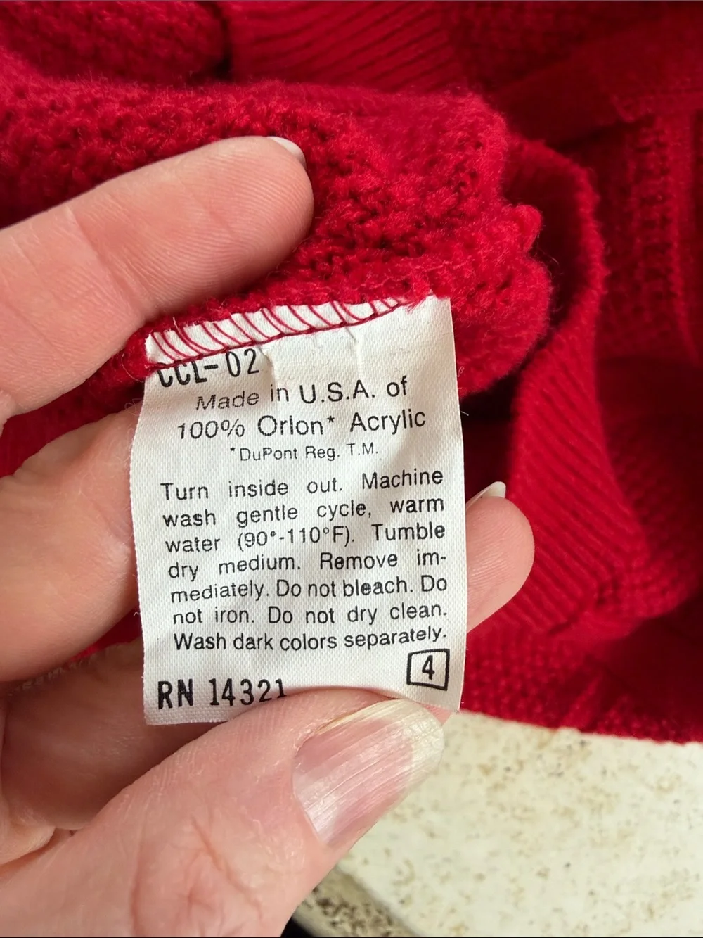 Vintage Christian Dior Monsieur Red Textured Knit Sweater XL Made in USA 90s